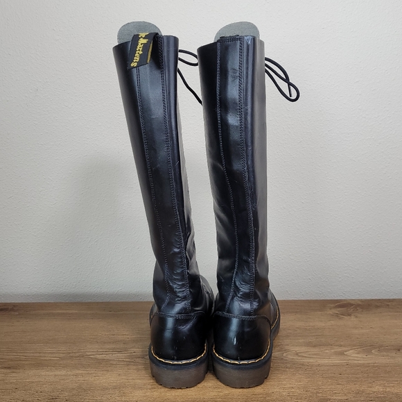 Vintage 80s Dr. Martens 20 Eye RARE New Insoles & Laces Black Leather Sz 7 - Picture 7 of 17